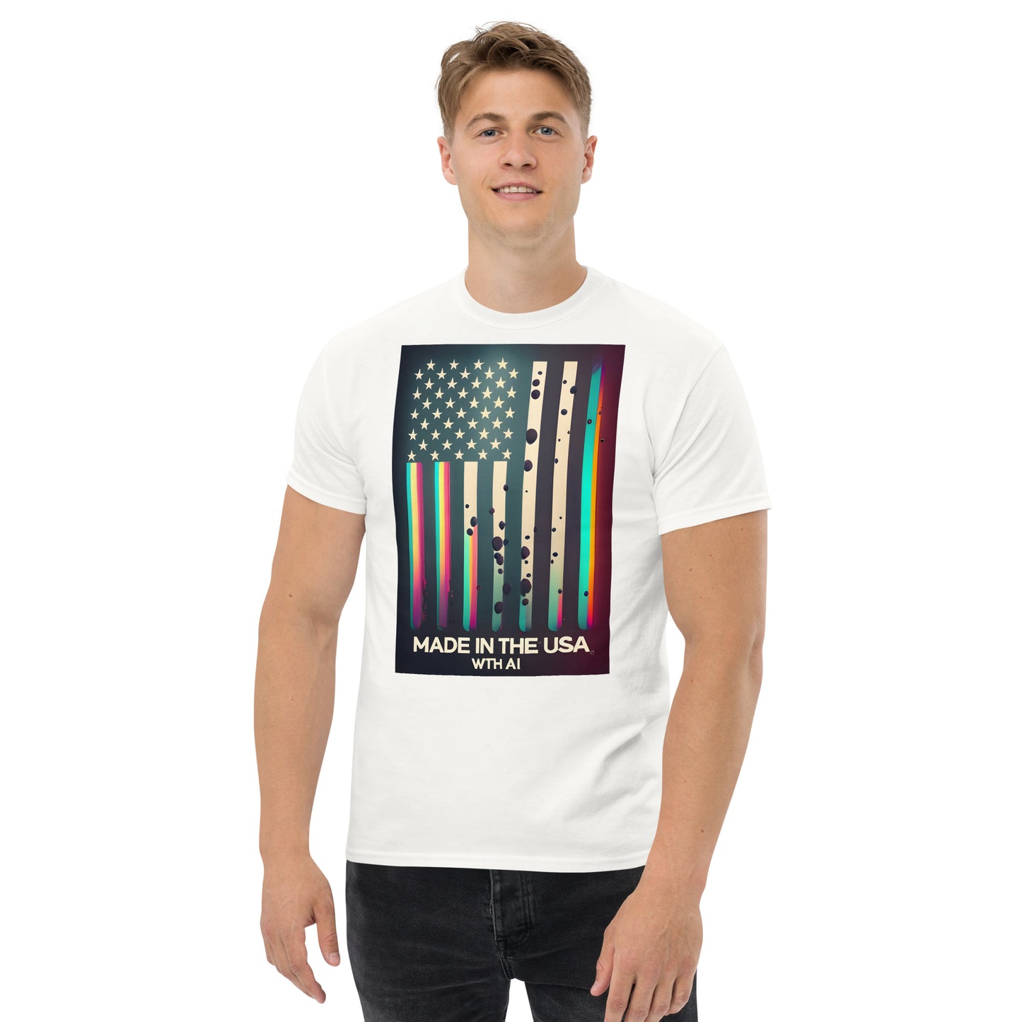 made in the usa with ai classic tee