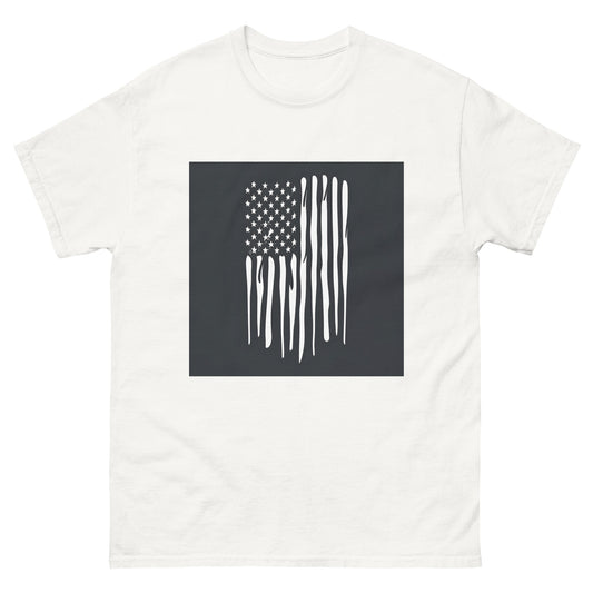 B&W AI US Flag classic tee