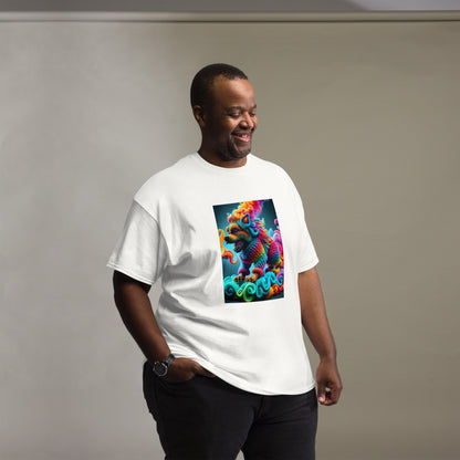 Colorful Crochet Foo Dog classic tee