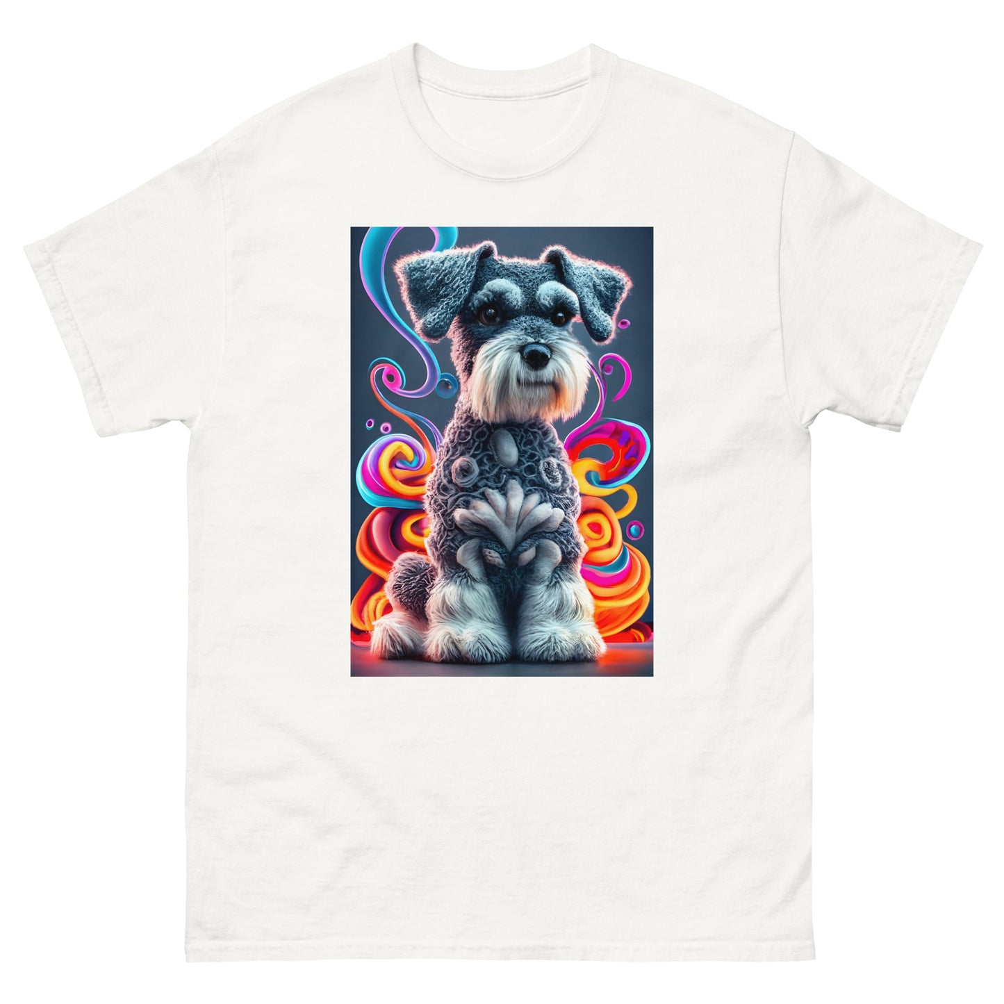 Colorful Crochet Schnauzer classic tee